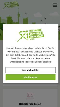 Vorschau der mobilen Webseite www.gbw.at, Grüne Bildungswerkstatt - Politische Bildung in Österreich