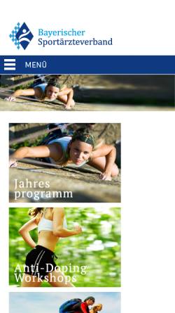 Vorschau der mobilen Webseite www.bayerischersportaerzteverband.de, Bayerischer Sportärzteverband e.V.