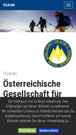 Vorschau der mobilen Webseite alpinmedizin.org, Österreichische Gesellschaft für Alpinmedizin und Höhenmedizin