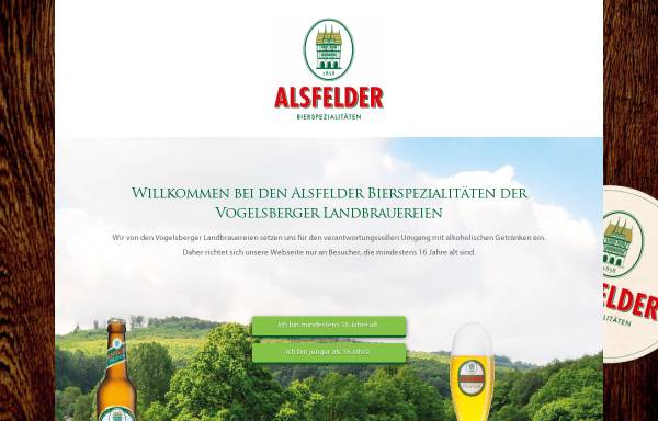 Vorschau von www.alsfelder.de, Alsfelder Brauerei AG