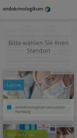 Vorschau der mobilen Webseite www.endokrinologikum.com, Arbeitsgemeinschaft für Infektiologie und Infektionsimmunologie
