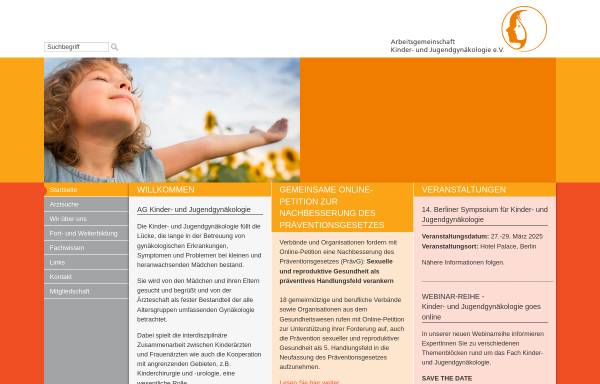 Vorschau von www.kindergynaekologie.de, Arbeitsgemeinschaft Kinder- und Jungendgynäkologie