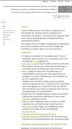 Vorschau der mobilen Webseite www.sgumgg.ch, SGUM - Sektion Gynäkologie und Geburtshilfe