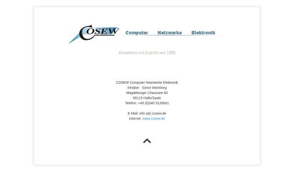 Vorschau von www.cosew.de, COSEW Computer Netzwerke Elektronik