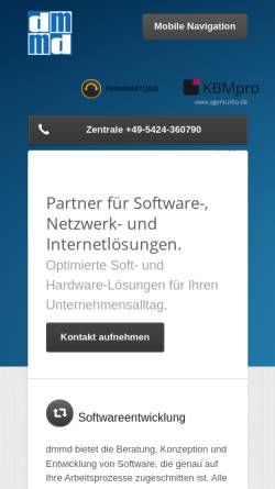 Vorschau der mobilen Webseite www.dmmd.de, dmmd - Das netzwerk-Systemhaus im Osnabrücker Land