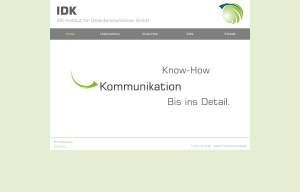 Vorschau von www.indakom.de, Institut für Datenkommunikation