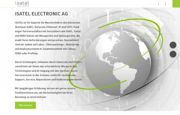 Vorschau von www.isatel.ch, ISATEL Electronic AG