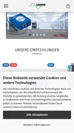 Vorschau der mobilen Webseite www.leunig.de, Leunig GmbH