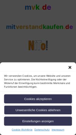 Vorschau der mobilen Webseite mvk.de, mvk Infrastrukturservice GmbH - Netzwerksysteme