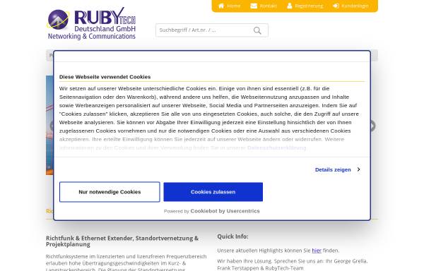 Vorschau von www.rubytech.de, RubyTech Deutschland GmbH
