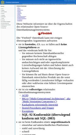 Vorschau der mobilen Webseite firebird-datenbank.de, Firebird-Datenbank