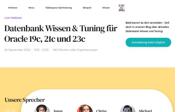 Vorschau von www.datenbank-tuning.de, Oracle Tuning