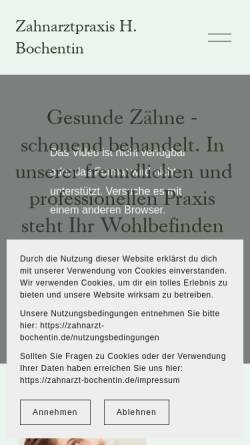 Vorschau der mobilen Webseite www.zahnarzt-bochentin-stahnsdorf.de, Zahnarztpraxis Dipl.-Stom. Heike Bochentin