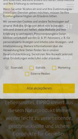 Vorschau der mobilen Webseite eipro.de, Eipro-Vermarktung GmbH & Co. KG