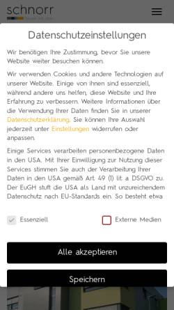 Vorschau der mobilen Webseite www.schnorr-gmbh.de, Schnorr GmbH