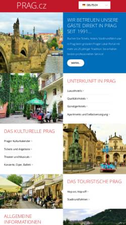 Vorschau der mobilen Webseite prag.cz, Prag.cz