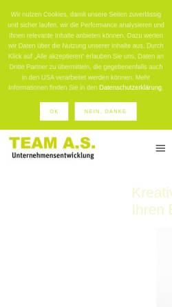 Vorschau der mobilen Webseite www.teamas.de, Team A.S. GmbH
