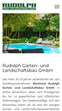 Vorschau der mobilen Webseite www.rudolph-galabau.de, Bernhard Rudolph Garten- und Landschaftsbau GmbH