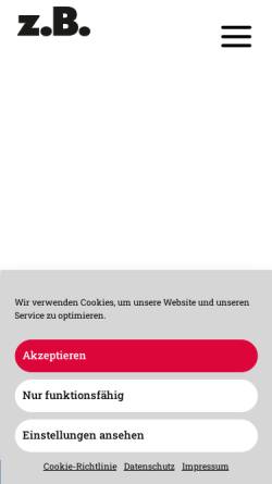 Vorschau der mobilen Webseite www.zb-werbung.de, Z.B. Werbeagentur GmbH