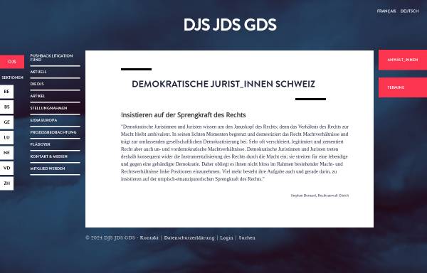 Vorschau von www.djs-jds.ch, Demokratische Juristinnen und Juristen der Schweiz
