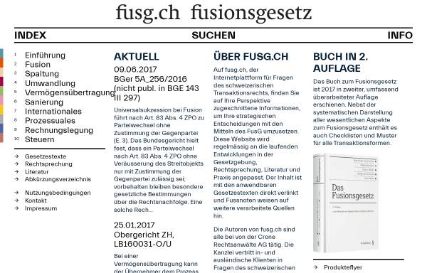 Vorschau von www.fusg.ch, Fusionsgesetz FusG