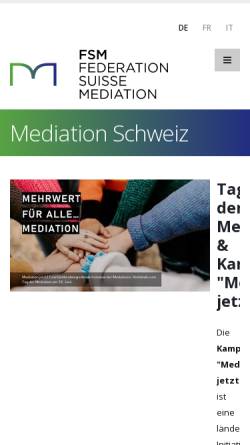 Vorschau der mobilen Webseite www.swiss-mediators.org, Mediation-Schweiz-Info