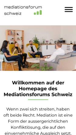 Vorschau der mobilen Webseite www.mediationsforum.ch, Mediationsforum Schweiz FH