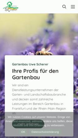 Vorschau der mobilen Webseite gartenbauscherer.com, Gartenbau Scherer