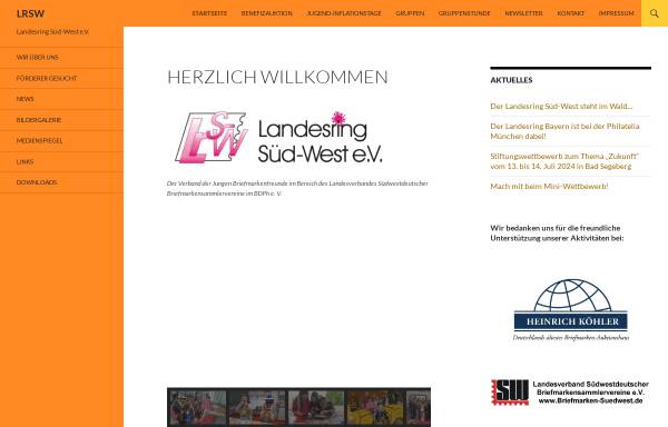 Vorschau von www.lrsw.de, Junge Briefmarkenfreunde in Süd-West
