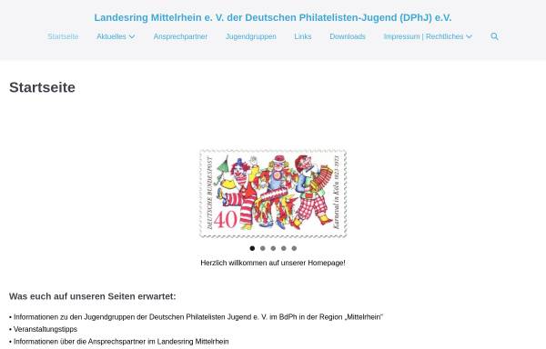 Vorschau von www.landesring-mittelrhein.de, Landesring Mittelrhein e.V. der Deutschen Phialtelisten-Jugend e.V.