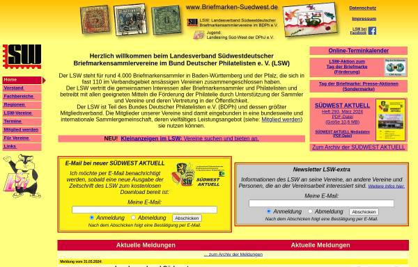 Landesverband Südwestdeutscher Briefmarkensammler-Vereine e.V. (LSW)