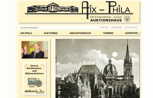 Vorschau von www.aixphila.de, Aix-Phila Briefmarken GmbH