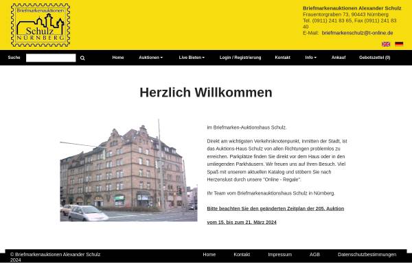 Vorschau von www.schulz-auktionen.de, Alexander Schulz Briefmarkenauktionen