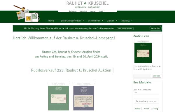 Vorschau von rauhut-auktion.de, Harald Rauhut Briefmarkenhandel GmbH Briefmarkenauktionen