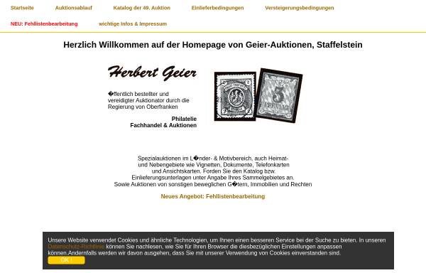 Vorschau von www.geier-auktionen.de, Herbert Geier