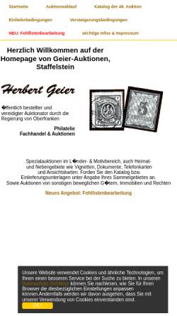 Vorschau der mobilen Webseite www.geier-auktionen.de, Herbert Geier