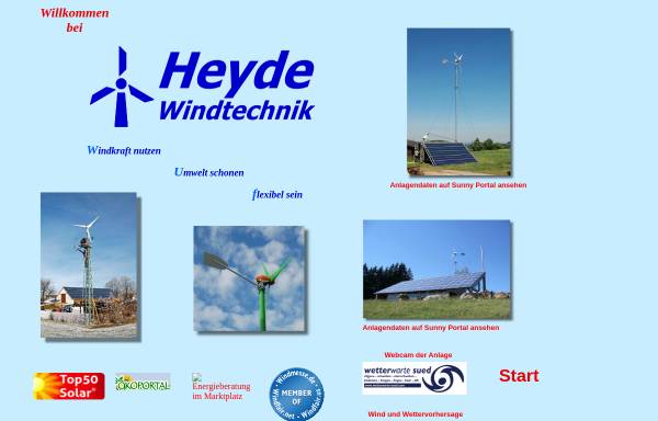 Vorschau von www.heyde-windtechnik.de, Michael Heyde - Windtechnik