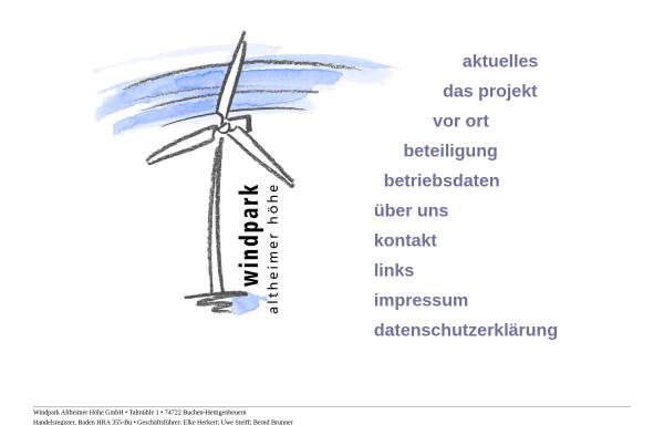 Vorschau von www.windpark-altheim.de, Windpark Altheimer Höhe GmbH