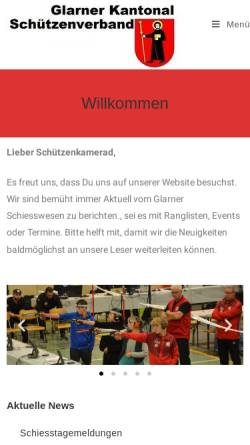 Vorschau der mobilen Webseite www.glarner-schuetzen.ch, Glarner Kantonal-Schützenverein
