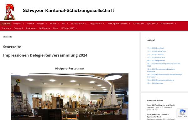 Vorschau von www.sksg.ch, Schwyzer Kantonalschützengesellschaft SKSG