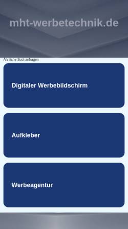Vorschau der mobilen Webseite www.mht-werbetechnik.de, MHT Werbetechnik