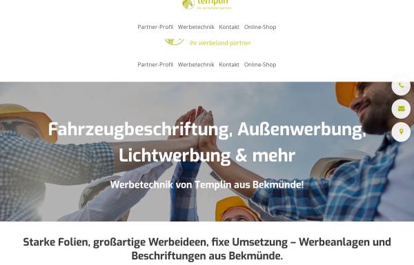 Vorschau von templin.werbeland-partner.com, Templin Werbeanlagen GmbH