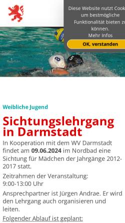 Vorschau der mobilen Webseite wasserball-in-hessen.de, Wasserball in Hessen
