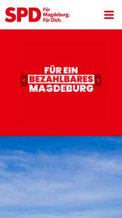 Vorschau der mobilen Webseite www.spd-md.de, SPD Magdeburg