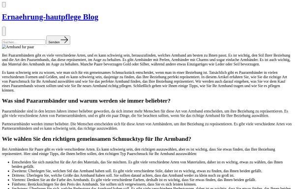 Vorschau von www.ernaehrung-hautpflege.de, Sovita