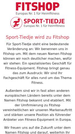Vorschau der mobilen Webseite www.fitshop.de, Fitshop GmbH