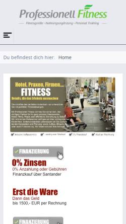Vorschau der mobilen Webseite www.professionell-fitness.de, professionell-fitness, Inh: Horst Kellner