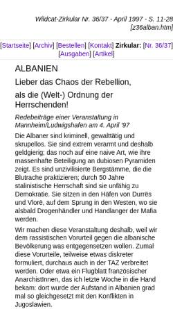 Vorschau der mobilen Webseite www.wildcat-www.de, Lieber das Chaos der Rebellion, als die (Welt-)Ordnung der Herrschenden!