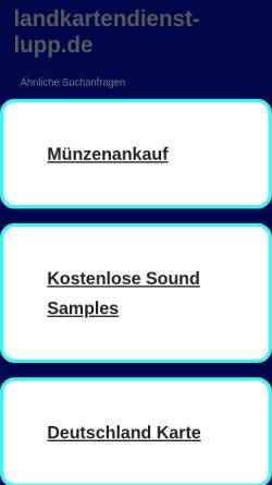 Vorschau der mobilen Webseite www.landkartendienst-lupp.de, Landkartendienst-Lupp