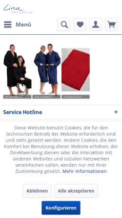 Vorschau der mobilen Webseite www.bed-bath-table.de, Bed, Bath & Table Company e.K